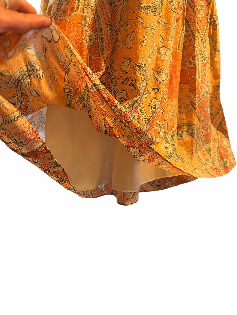 ANN TAYLOR Silk Blend Paisley Print Cami Dress | Size 16 - Picture 9 of 16